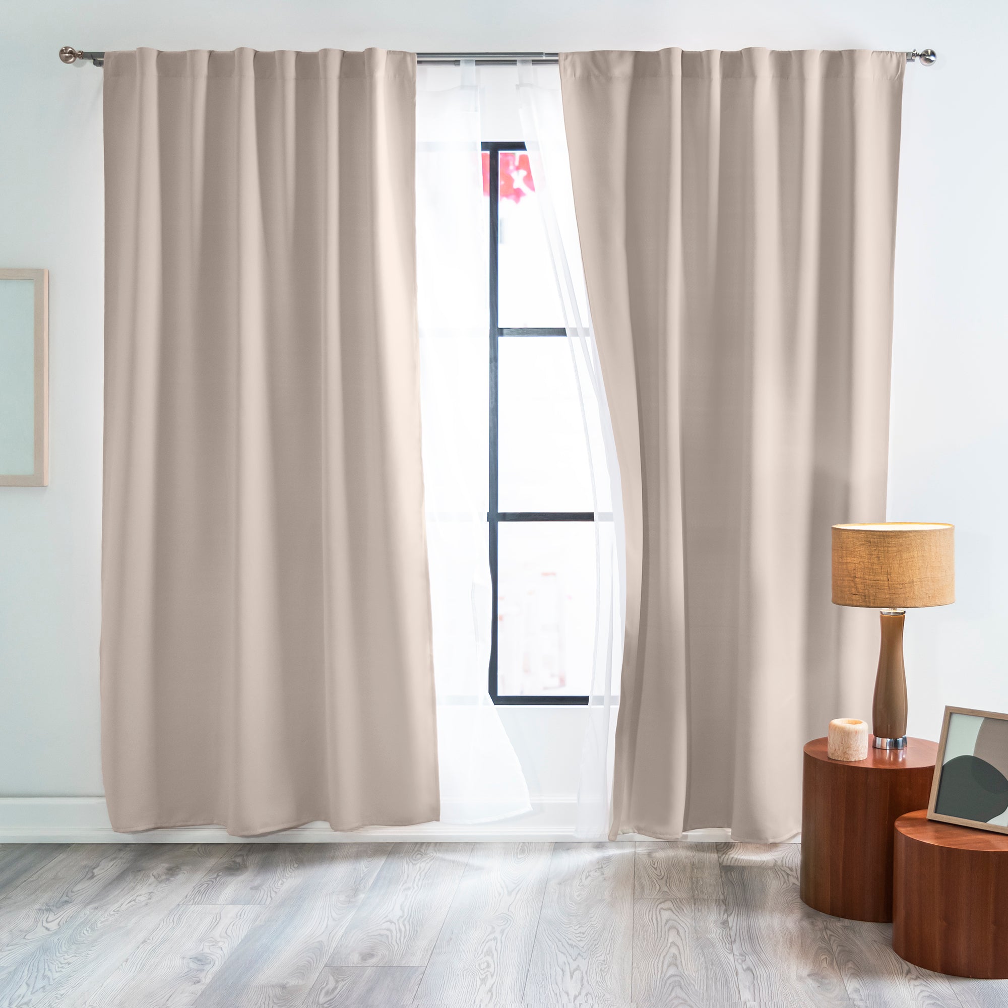 Viasoft Almond Curtains