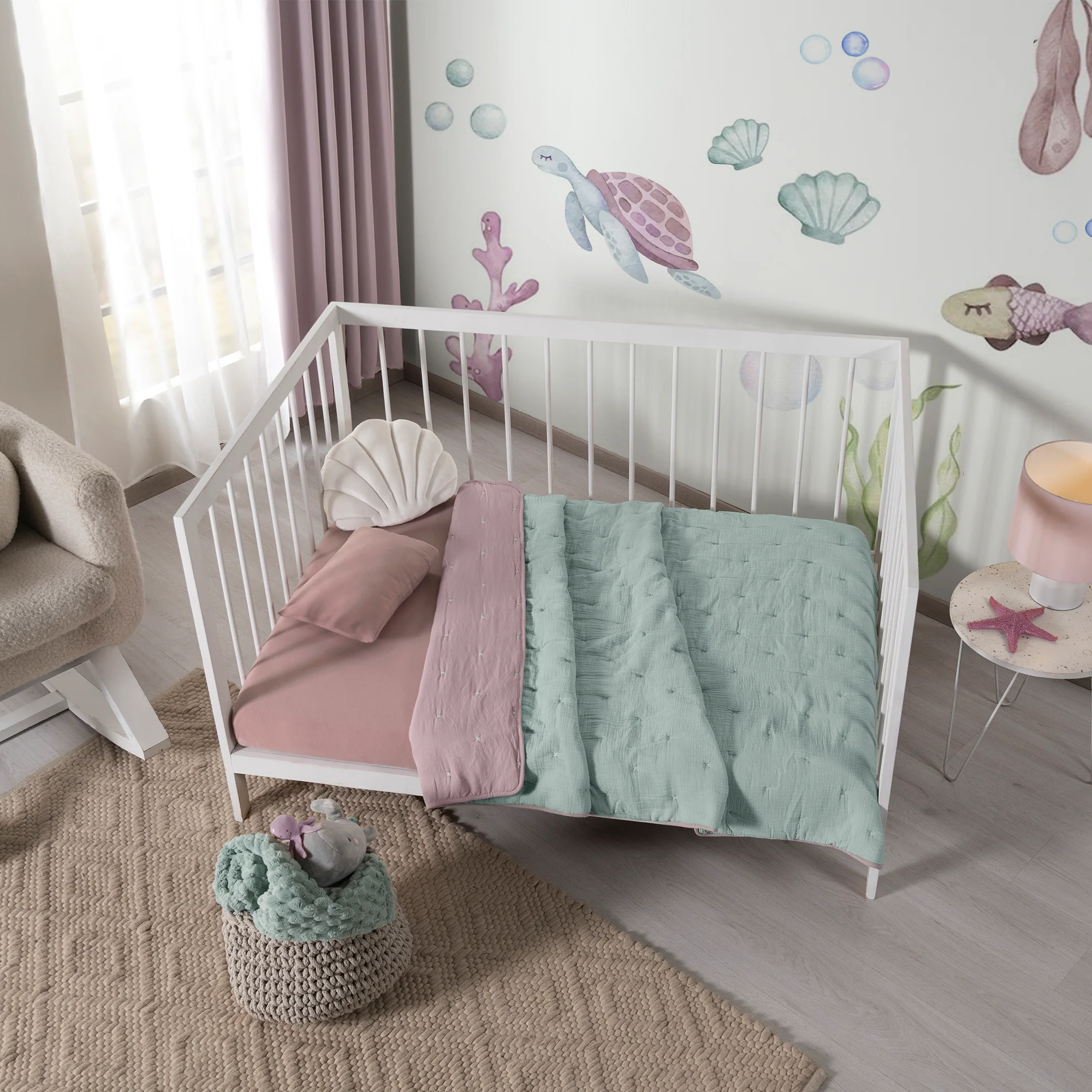 Baby Voga Muslin Mint Quilt