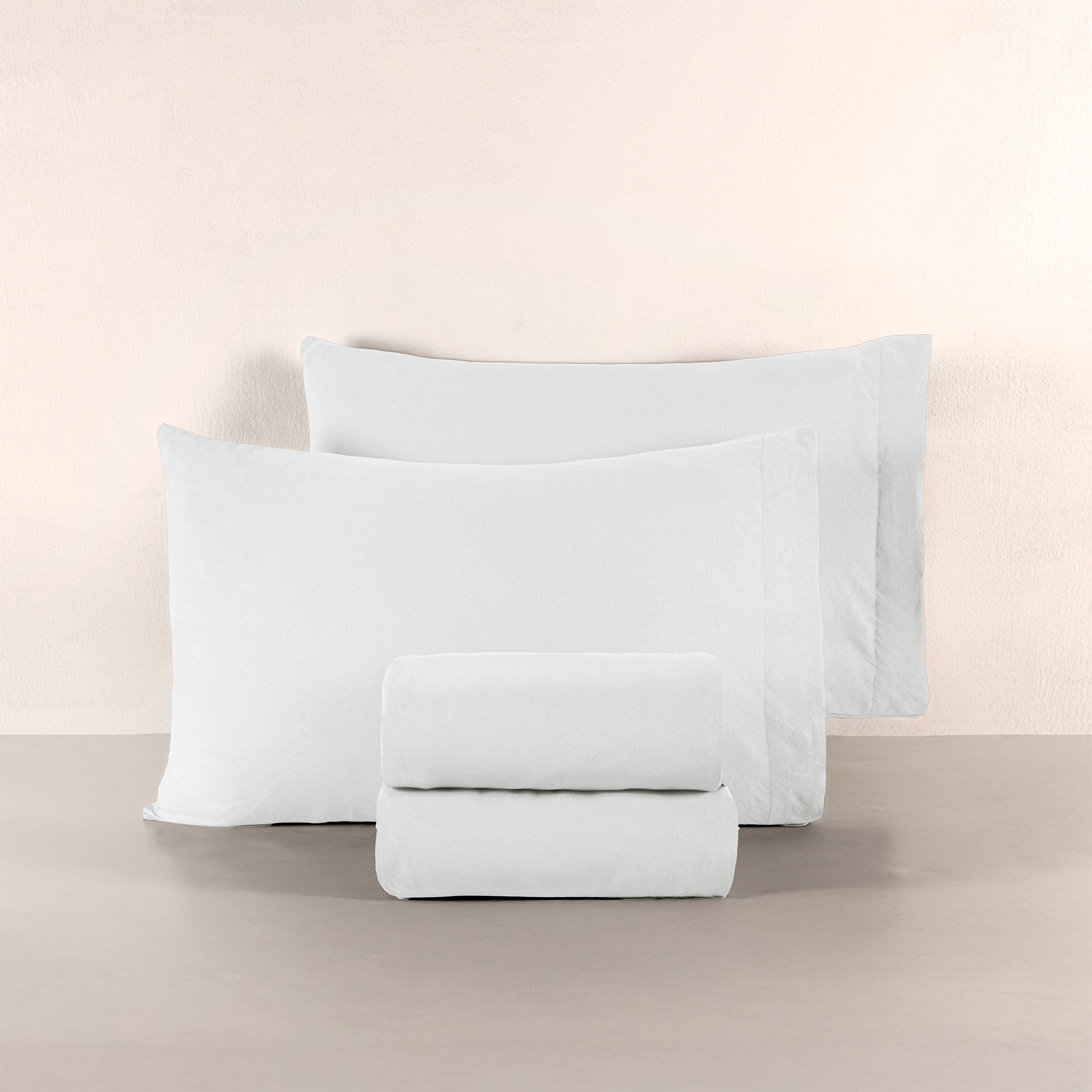 Viasoft Washed White Sheets