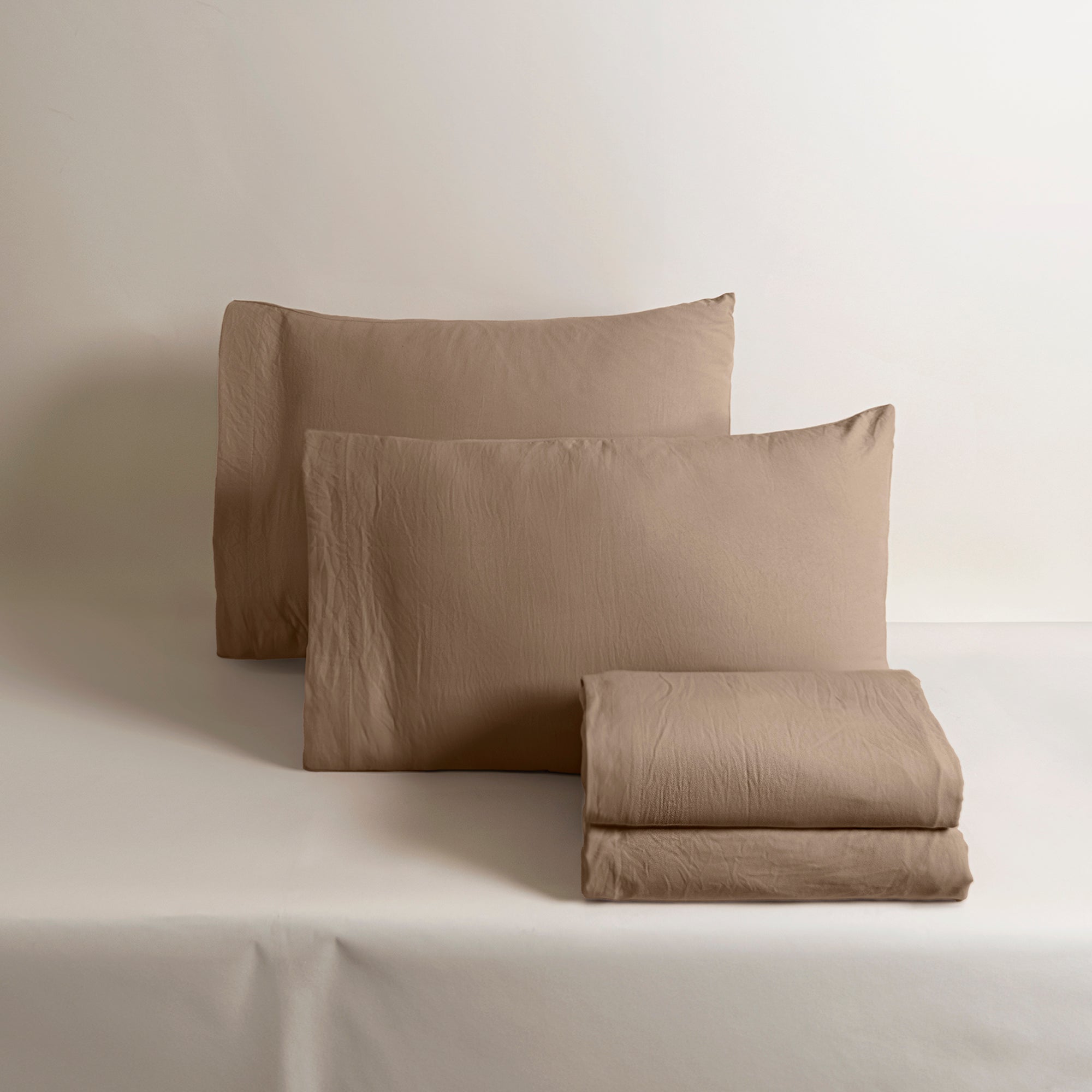 Viasoft Washed Latte Sheets