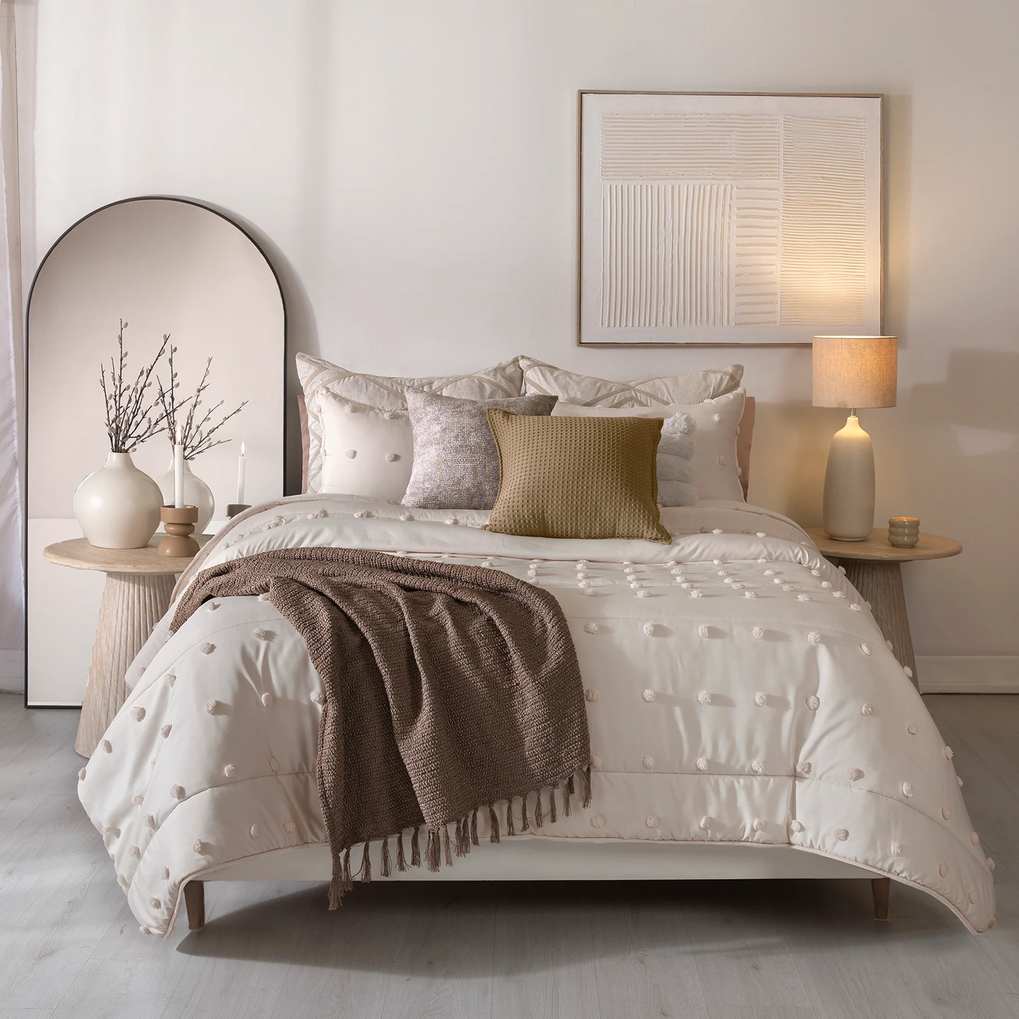 Ivory Comforter Set