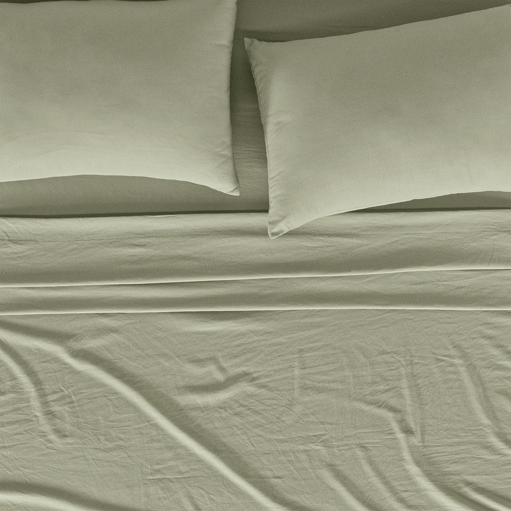 Viasoft Washed Matcha Sheets
