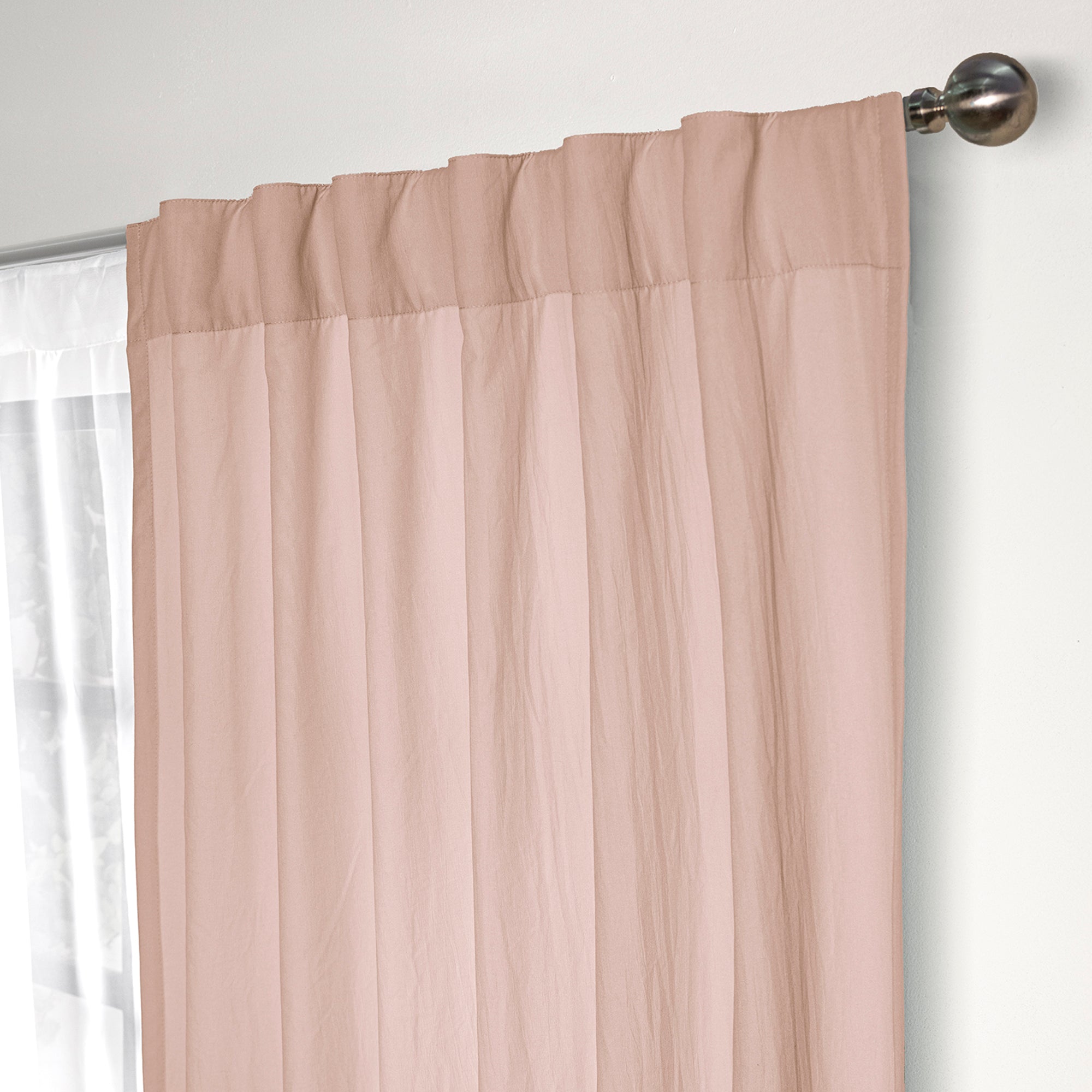 Viasoft Washed Sweet Pink Curtains